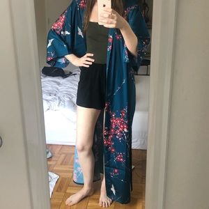 Floral Navy Women's Robe